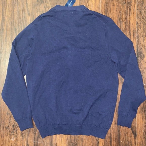 Club Room Men’s Navy Blue V Neck Cardigan Sweater - Picture 4 of 4